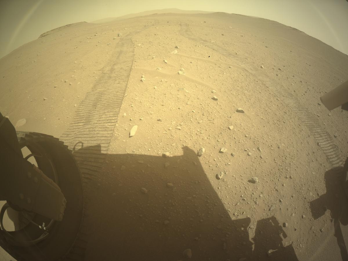 This image was taken by REAR_HAZCAM_LEFT onboard NASA's Mars rover Perseverance on Sol 715