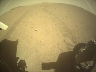 View image taken on Mars, Mars Perseverance Sol 715: Rear Right Hazard Avoidance Camera (Hazcam)