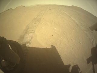 View image taken on Mars, Mars Perseverance Sol 716: Rear Left Hazard Avoidance Camera (Hazcam)