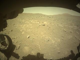 View image taken on Mars, Mars Perseverance Sol 718: Front Left Hazard Avoidance Camera (Hazcam)