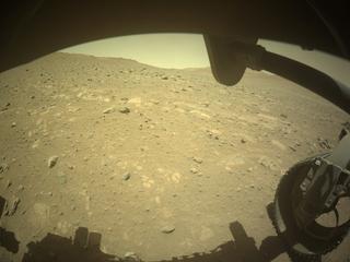 View image taken on Mars, Mars Perseverance Sol 718: Front Right Hazard Avoidance Camera (Hazcam)