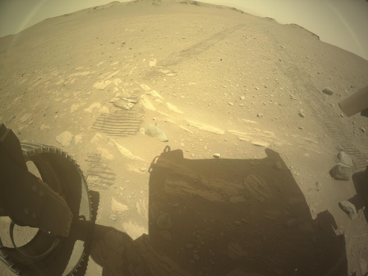This image was taken by REAR_HAZCAM_LEFT onboard NASA's Mars rover Perseverance on Sol 718