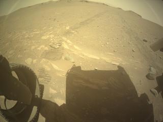 View image taken on Mars, Mars Perseverance Sol 718: Rear Left Hazard Avoidance Camera (Hazcam)