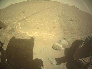 View image taken on Mars, Mars Perseverance Sol 718: Rear Right Hazard Avoidance Camera (Hazcam)