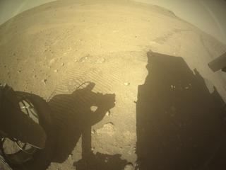 View image taken on Mars, Mars Perseverance Sol 719: Rear Left Hazard Avoidance Camera (Hazcam)
