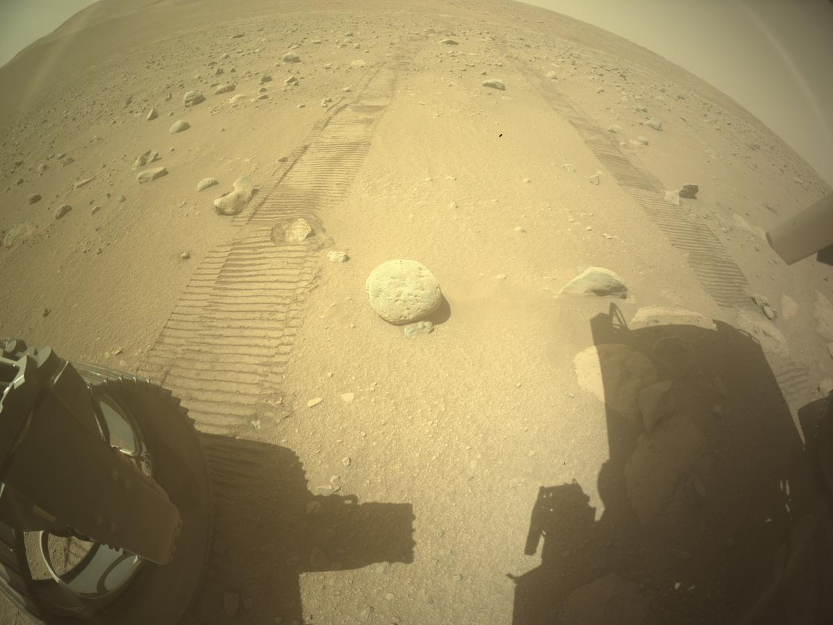 This image was taken by REAR_HAZCAM_LEFT onboard NASA's Mars rover Perseverance on Sol 721