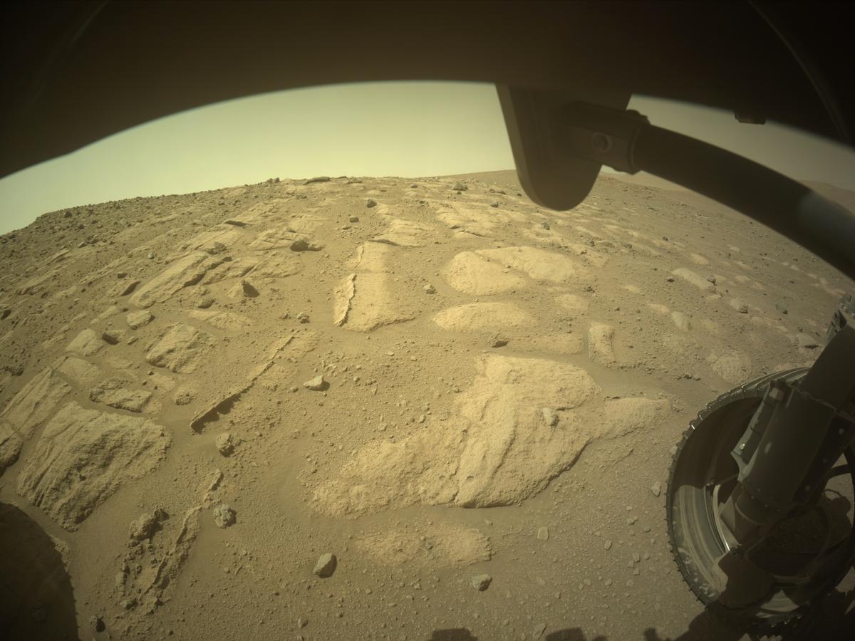 This image was taken by FRONT_HAZCAM_RIGHT_A onboard NASA's Mars rover Perseverance on Sol 726
