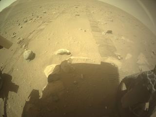 View image taken on Mars, Mars Perseverance Sol 726: Rear Right Hazard Avoidance Camera (Hazcam)