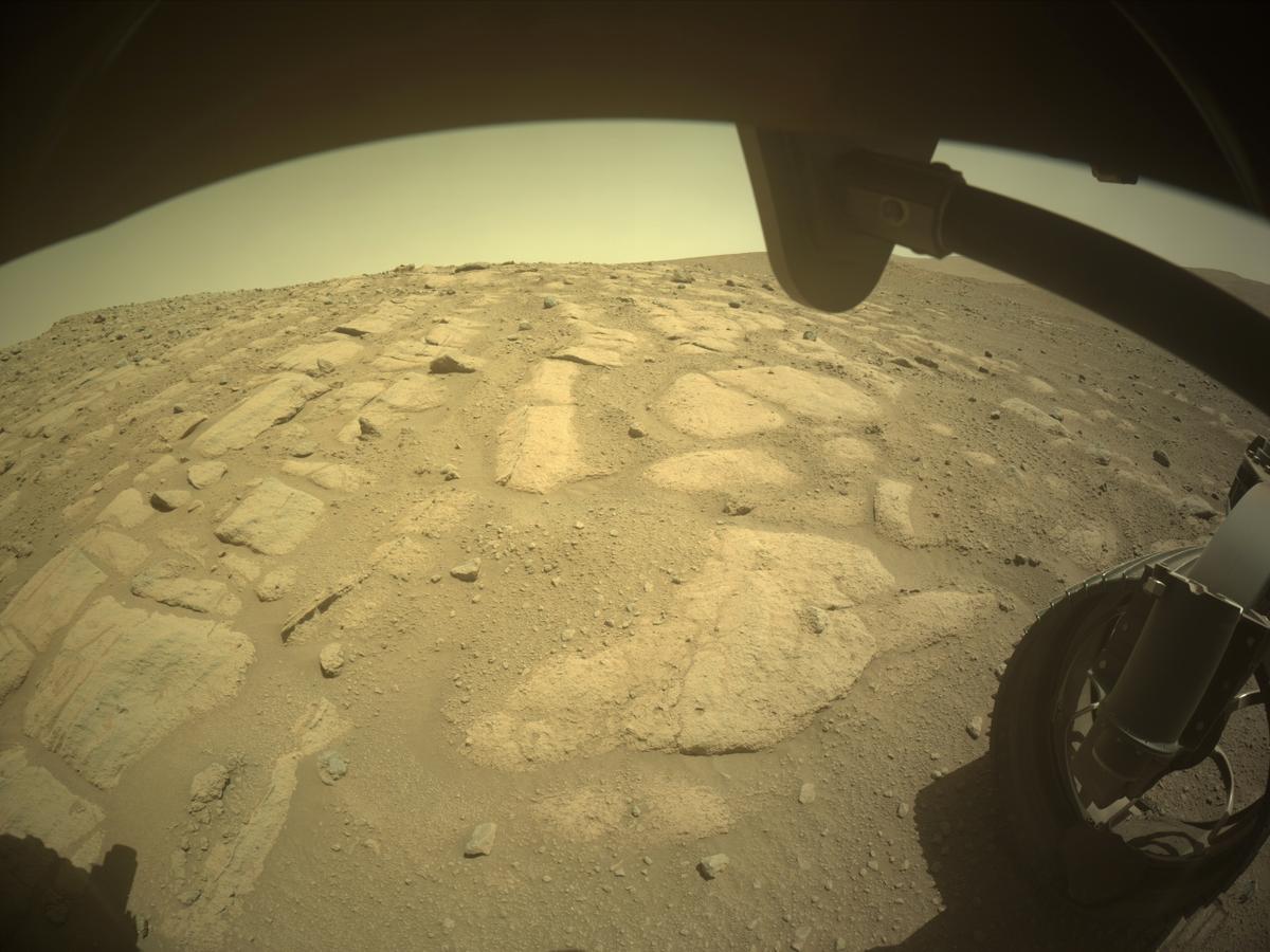 This image was taken by FRONT_HAZCAM_RIGHT_A onboard NASA's Mars rover Perseverance on Sol 727
