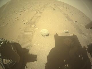 View image taken on Mars, Mars Perseverance Sol 728: Rear Left Hazard Avoidance Camera (Hazcam)