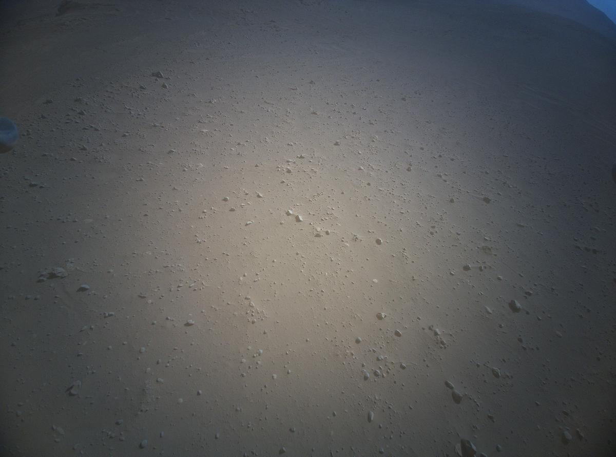 This image was taken by HELI_RTE onboard NASA's Mars rover Perseverance on Sol 729