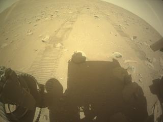 View image taken on Mars, Mars Perseverance Sol 729: Rear Left Hazard Avoidance Camera (Hazcam)