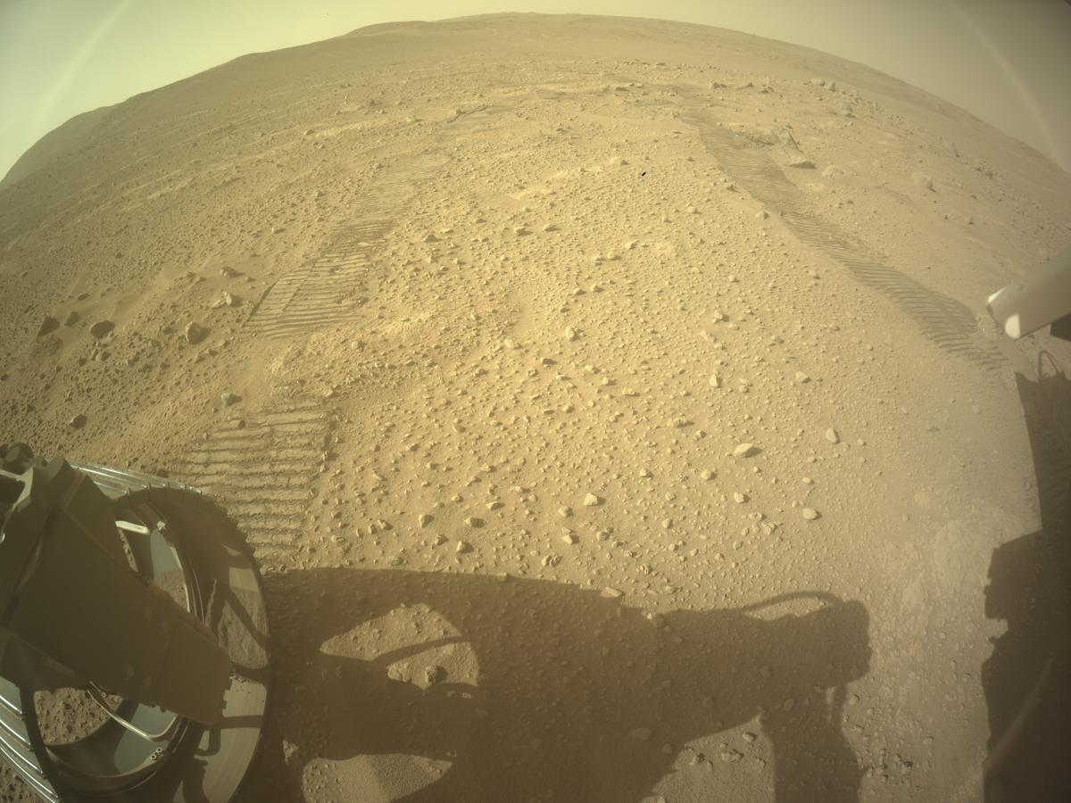 This image was taken by REAR_HAZCAM_LEFT onboard NASA's Mars rover Perseverance on Sol 731