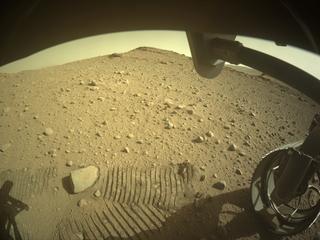 View image taken on Mars, Mars Perseverance Sol 732: Front Right Hazard Avoidance Camera (Hazcam)