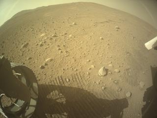 View image taken on Mars, Mars Perseverance Sol 732: Rear Left Hazard Avoidance Camera (Hazcam)