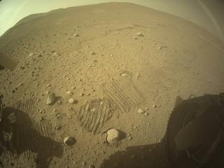 View image taken on Mars, Mars Perseverance Sol 732: Rear Right Hazard Avoidance Camera (Hazcam)