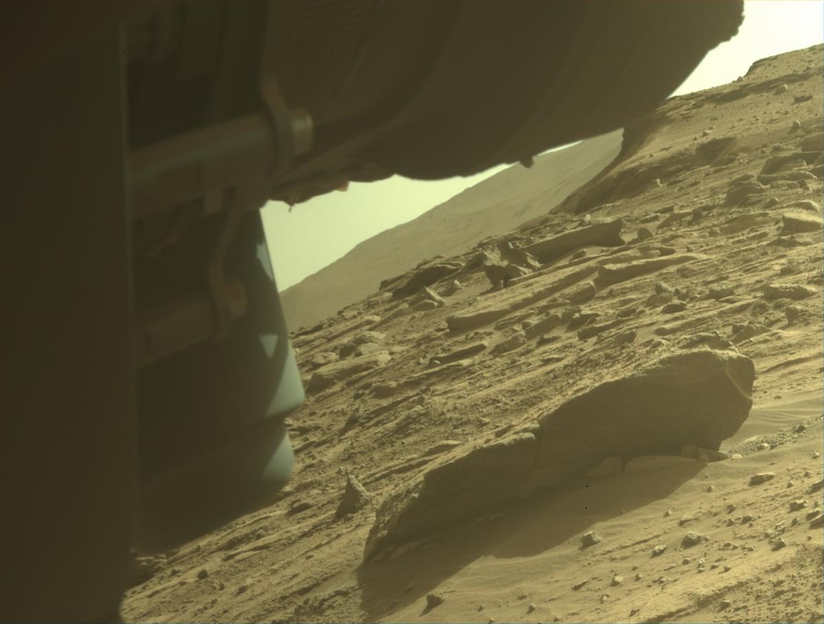 This image was taken by FRONT_HAZCAM_LEFT_A onboard NASA's Mars rover Perseverance on Sol 736
