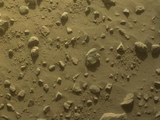 View image taken on Mars, Mars Perseverance Sol 736: Front Left Hazard Avoidance Camera (Hazcam)