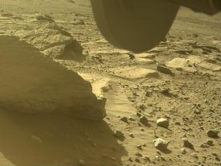 View image taken on Mars, Mars Perseverance Sol 736: Front Right Hazard Avoidance Camera (Hazcam)