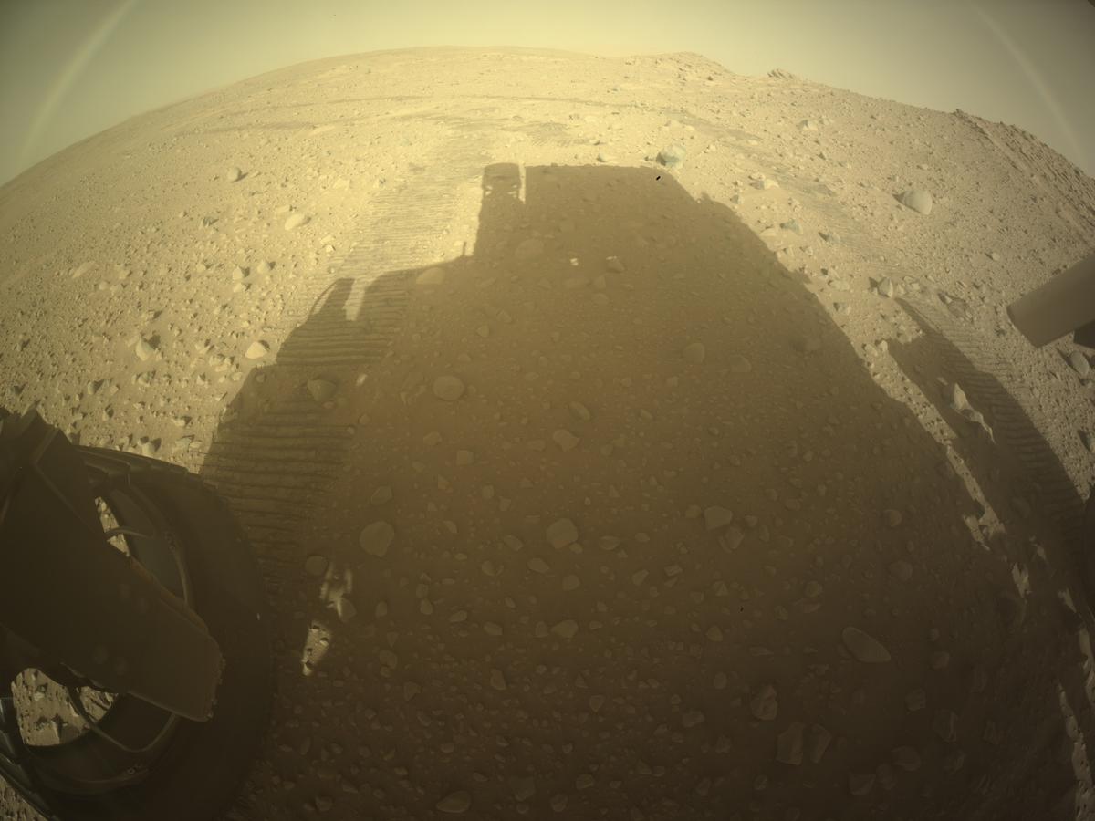This image was taken by REAR_HAZCAM_LEFT onboard NASA's Mars rover Perseverance on Sol 736