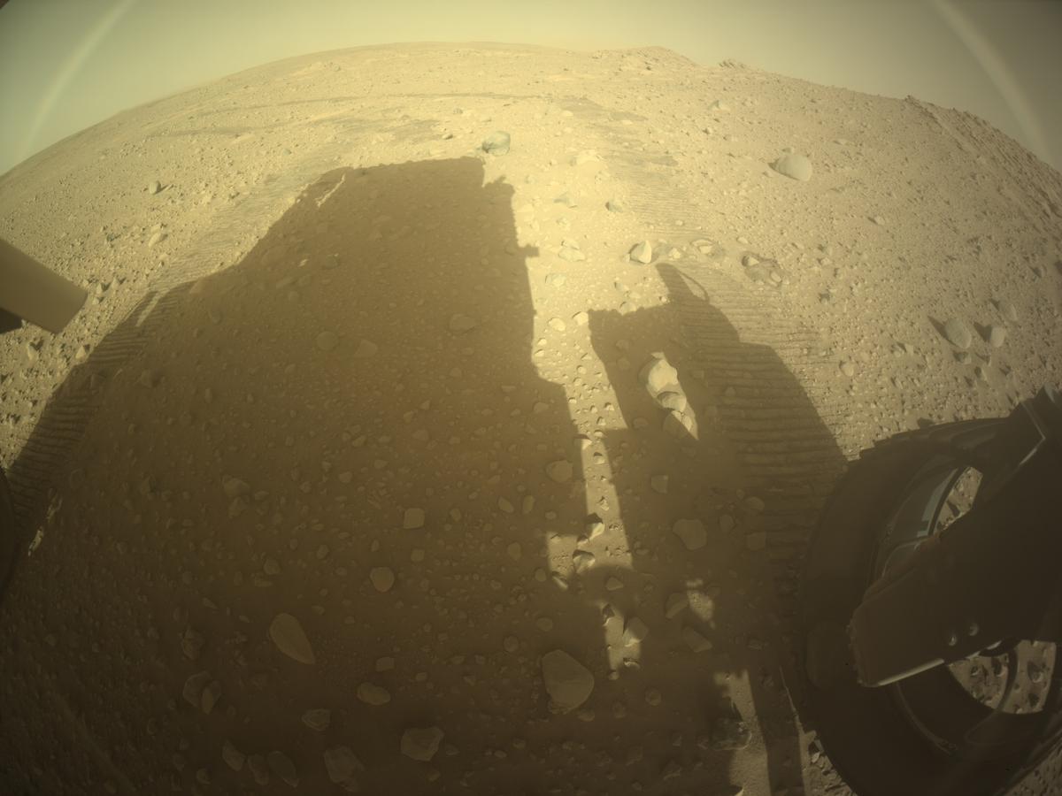 This image was taken by REAR_HAZCAM_RIGHT onboard NASA's Mars rover Perseverance on Sol 736
