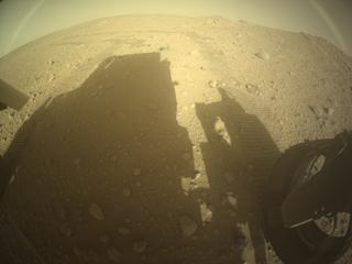 View image taken on Mars, Mars Perseverance Sol 736: Rear Right Hazard Avoidance Camera (Hazcam)