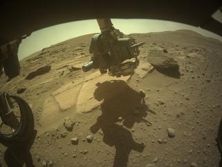 View image taken on Mars, Mars Perseverance Sol 741: Front Left Hazard Avoidance Camera (Hazcam)