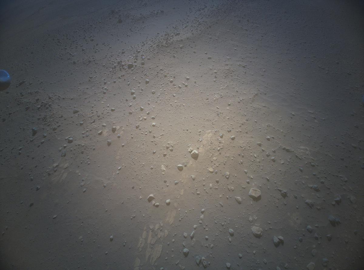 This image was taken by HELI_RTE onboard NASA's Mars rover Perseverance on Sol 741