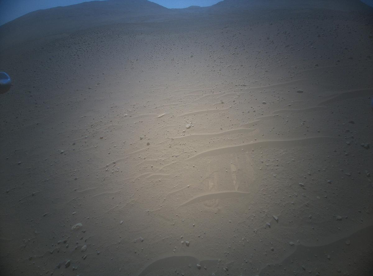 This image was taken by HELI_RTE onboard NASA's Mars rover Perseverance on Sol 741
