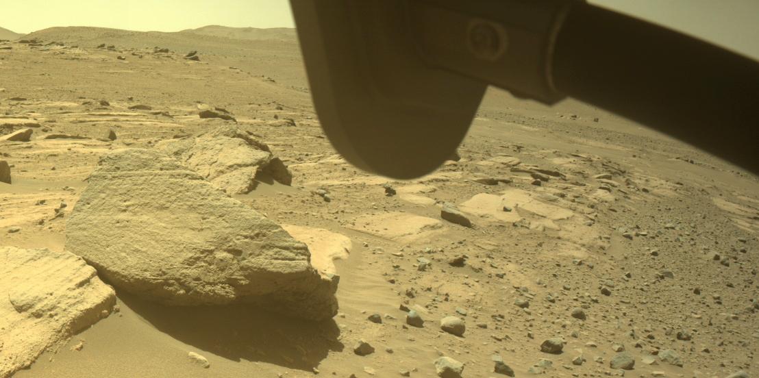 This image was taken by FRONT_HAZCAM_RIGHT_A onboard NASA's Mars rover Perseverance on Sol 742