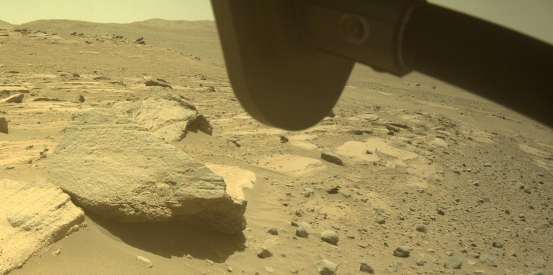 This image was taken by FRONT_HAZCAM_RIGHT_A onboard NASA's Mars rover Perseverance on Sol 743