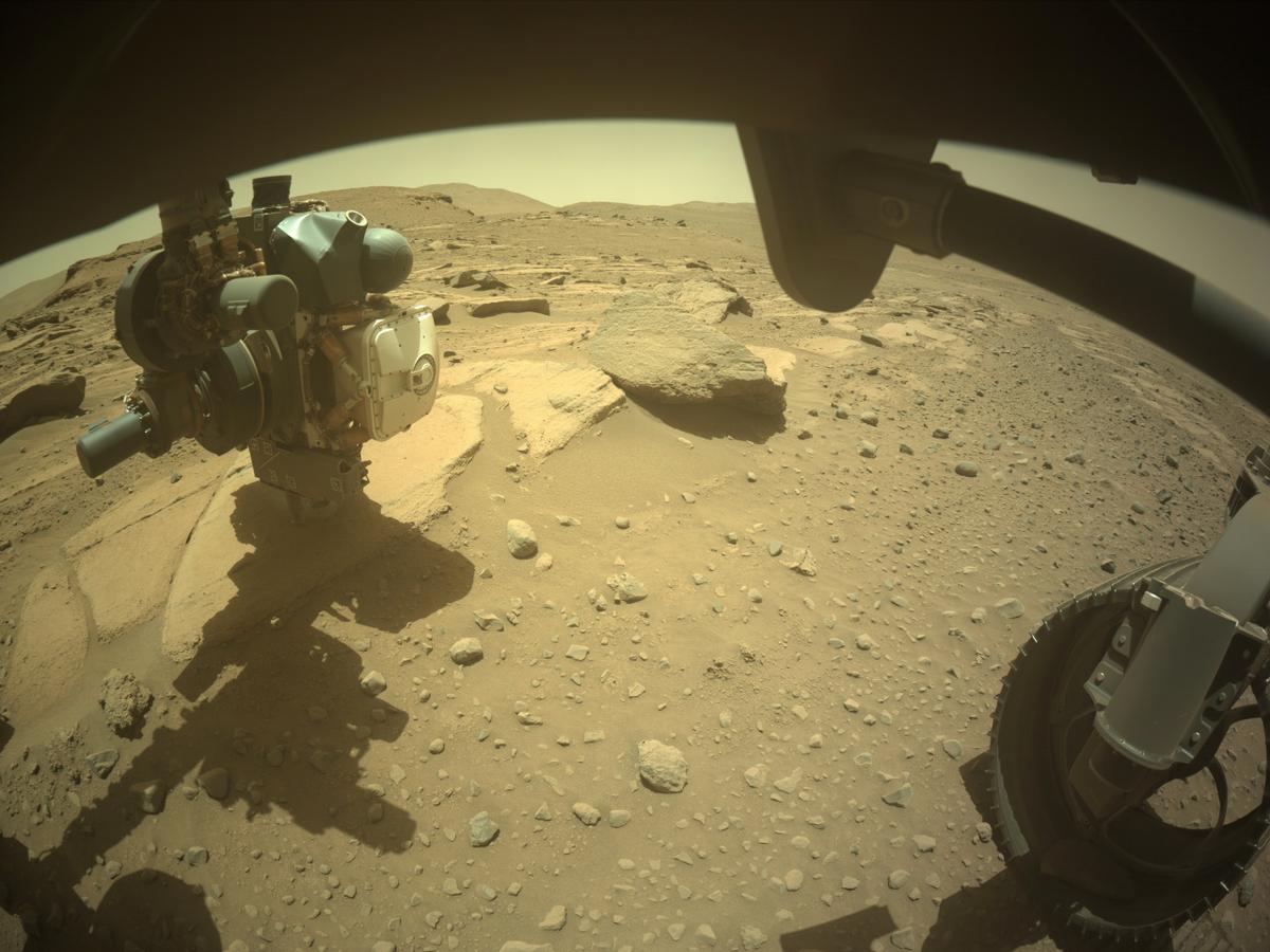 This image was taken by FRONT_HAZCAM_RIGHT_A onboard NASA's Mars rover Perseverance on Sol 744