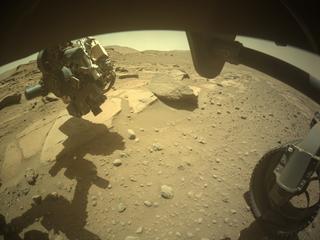 View image taken on Mars, Mars Perseverance Sol 744: Front Right Hazard Avoidance Camera (Hazcam)
