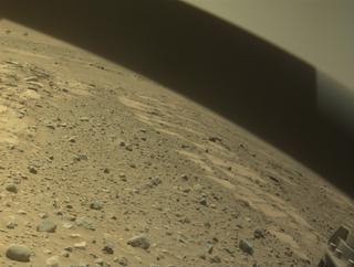 View image taken on Mars, Mars Perseverance Sol 744: Front Right Hazard Avoidance Camera (Hazcam)