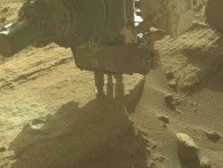 View image taken on Mars, Mars Perseverance Sol 749: Front Left Hazard Avoidance Camera (Hazcam)