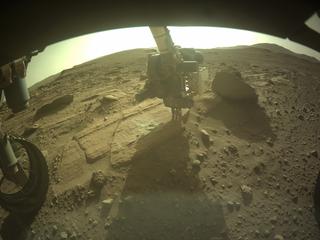 View image taken on Mars, Mars Perseverance Sol 749: Front Left Hazard Avoidance Camera (Hazcam)