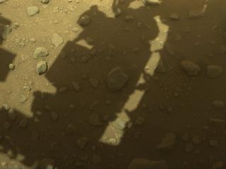 View image taken on Mars, Mars Perseverance Sol 750: Front Right Hazard Avoidance Camera (Hazcam)