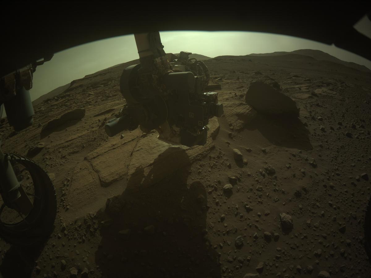 This image was taken by FRONT_HAZCAM_LEFT_A onboard NASA's Mars rover Perseverance on Sol 752
