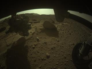 View image taken on Mars, Mars Perseverance Sol 752: Front Right Hazard Avoidance Camera (Hazcam)