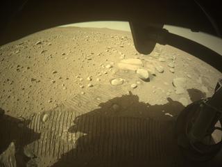 View image taken on Mars, Mars Perseverance Sol 753: Front Right Hazard Avoidance Camera (Hazcam)