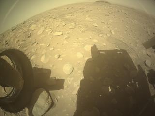 View image taken on Mars, Mars Perseverance Sol 755: Rear Left Hazard Avoidance Camera (Hazcam)