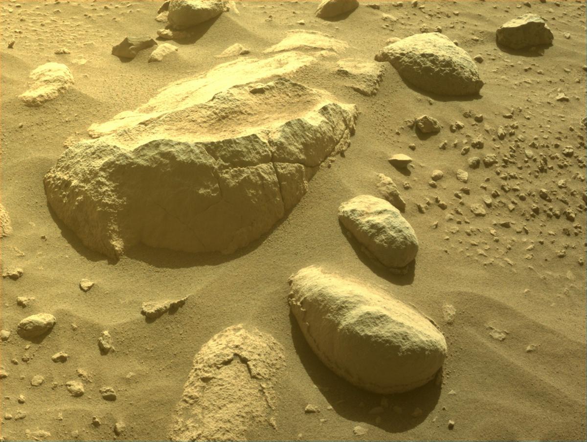 This image was taken by FRONT_HAZCAM_LEFT_A onboard NASA's Mars rover Perseverance on Sol 757