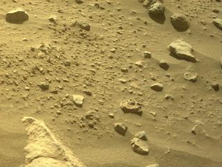 View image taken on Mars, Mars Perseverance Sol 757: Front Right Hazard Avoidance Camera (Hazcam)