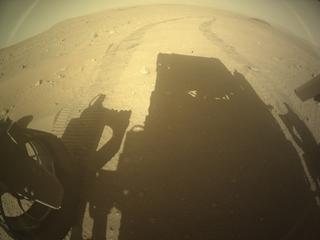 View image taken on Mars, Mars Perseverance Sol 762: Rear Left Hazard Avoidance Camera (Hazcam)