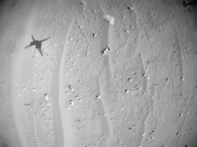 This image was taken by HELI_NAV onboard NASA's Mars rover Perseverance on Sol 763