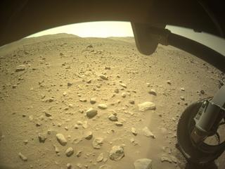 View image taken on Mars, Mars Perseverance Sol 764: Front Right Hazard Avoidance Camera (Hazcam)