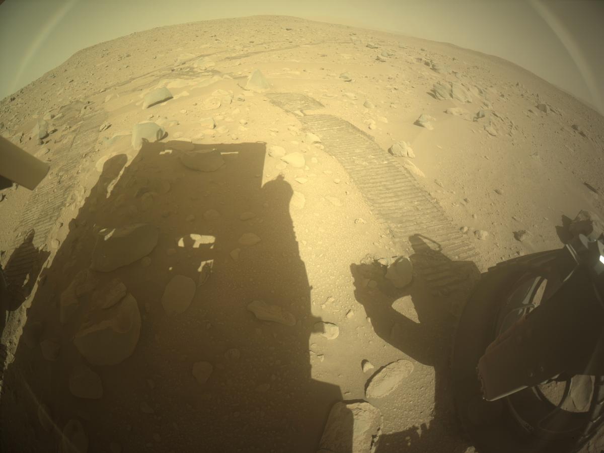 This image was taken by REAR_HAZCAM_RIGHT onboard NASA's Mars rover Perseverance on Sol 764