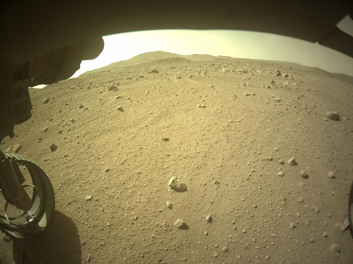 This image was taken by FRONT_HAZCAM_LEFT_A onboard NASA's Mars rover Perseverance on Sol 765