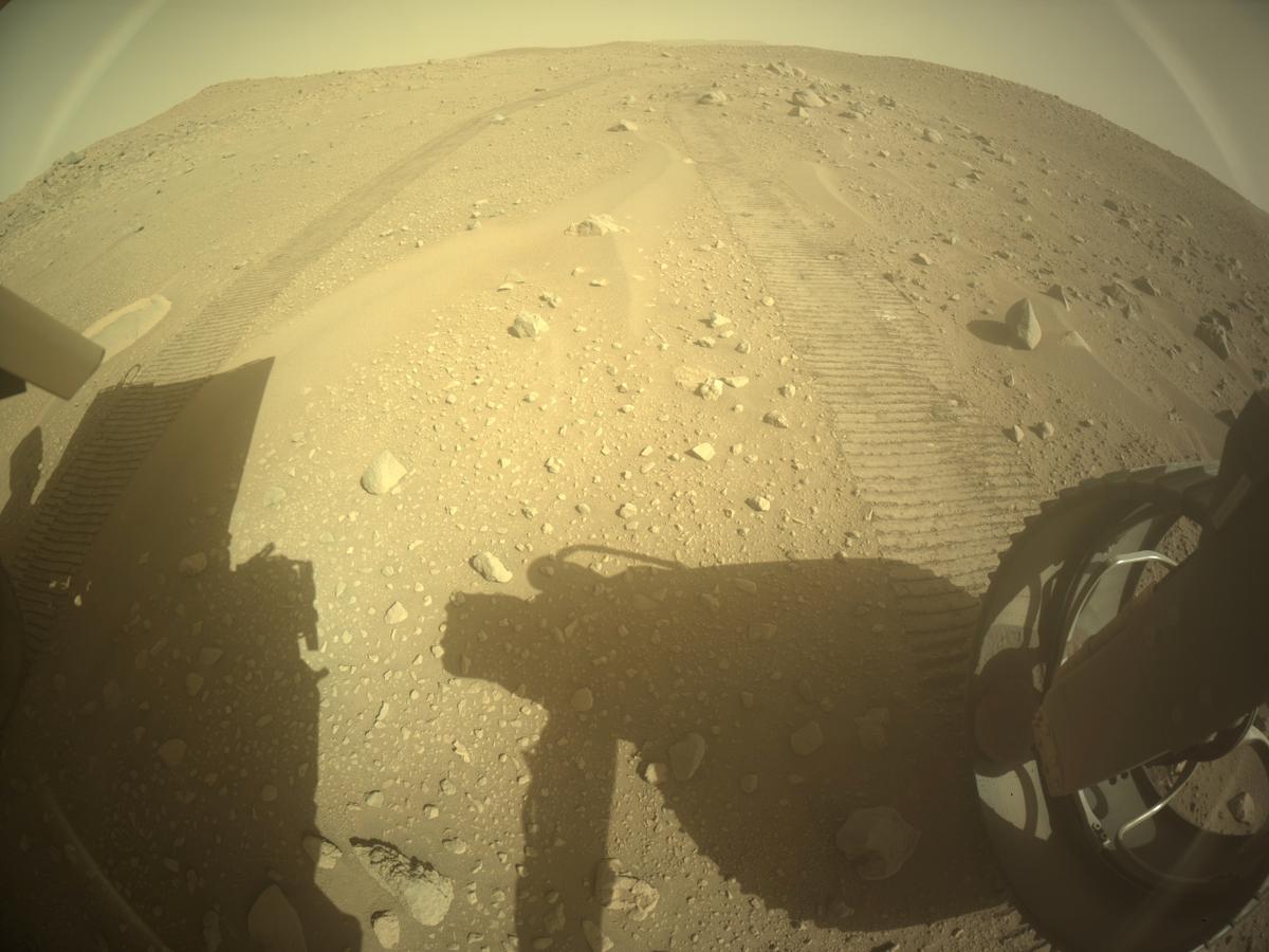 This image was taken by REAR_HAZCAM_RIGHT onboard NASA's Mars rover Perseverance on Sol 765