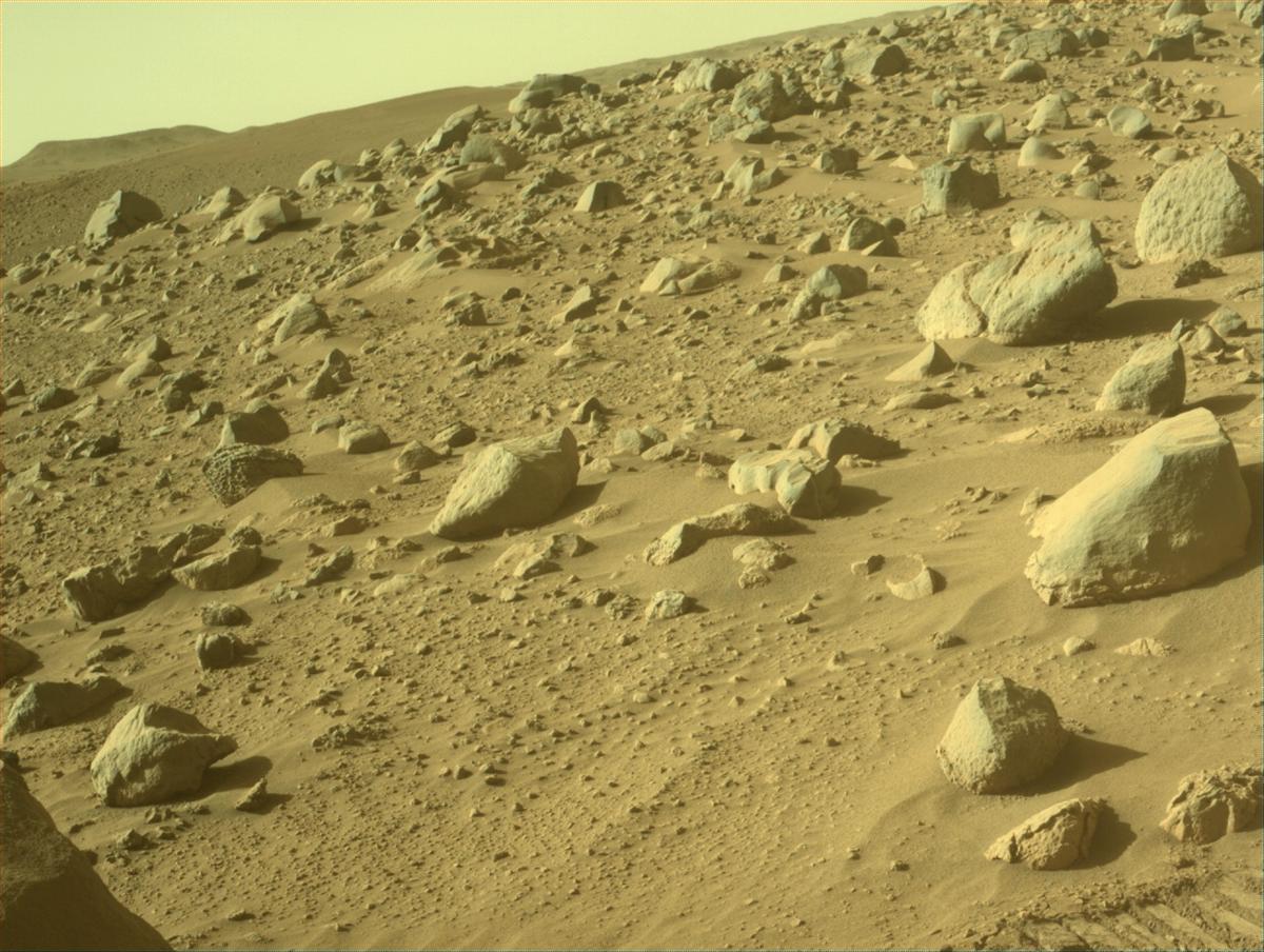 This image was taken by FRONT_HAZCAM_LEFT_A onboard NASA's Mars rover Perseverance on Sol 766